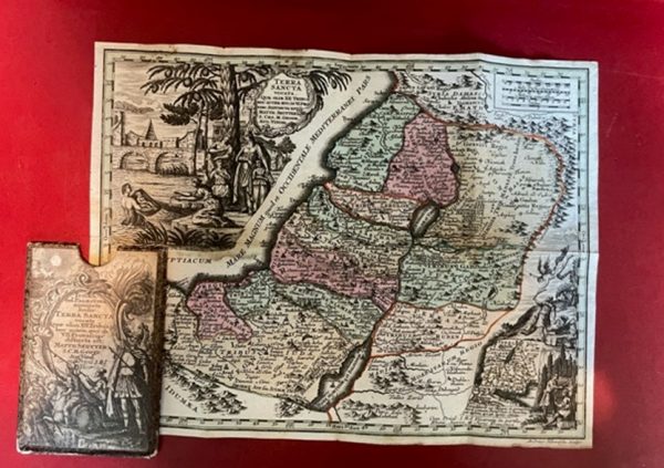 Carta geografica della Terra Santa con evidenziate le Terre delle XII Tribù di Israele - SEUTTER Georg Matthaus in Augusta ca1740