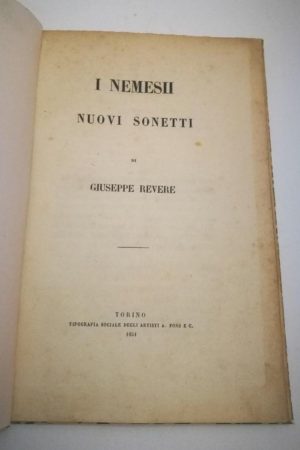Giuseppe Revere - I Nemesi – Nuovi sonetti