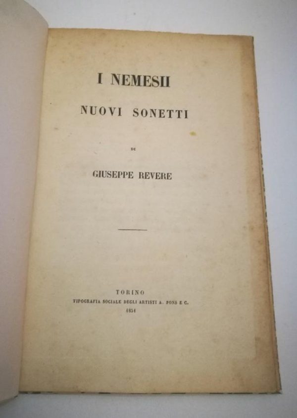 Giuseppe Revere - I Nemesi – Nuovi sonetti