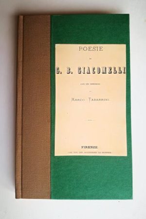 Poesie di G. B. Giacomelli con un discorso di Marco Tabarrini