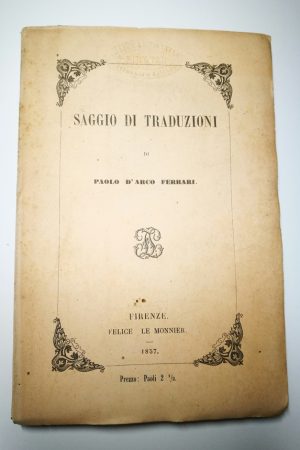 Paolo D’Arco Ferrari - Saggio di traduzioni - 1855