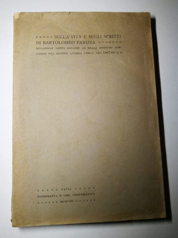 Sulla vita e sugli scritti di Bartolomeo Panizza. Relazione letta innanzi al Reale Istituto Lombardo. nel 1867-68 - immagine 5