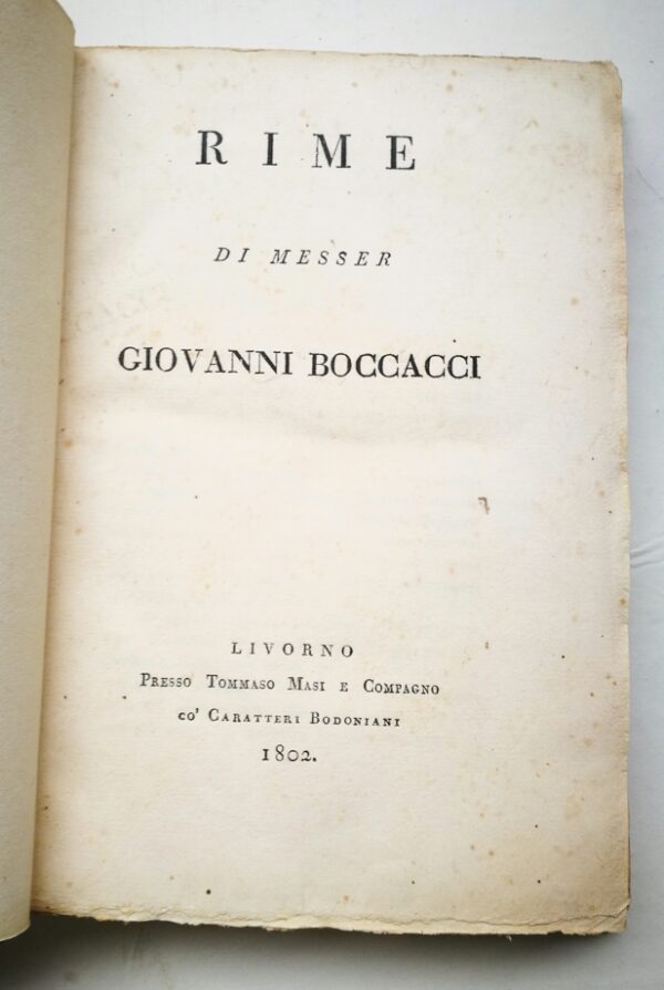 Rime di messer Giovanni Boccacci