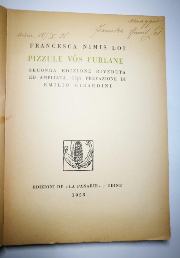 Francesca Nimis Loi - Poetessa friulana - Autografo - immagine 2