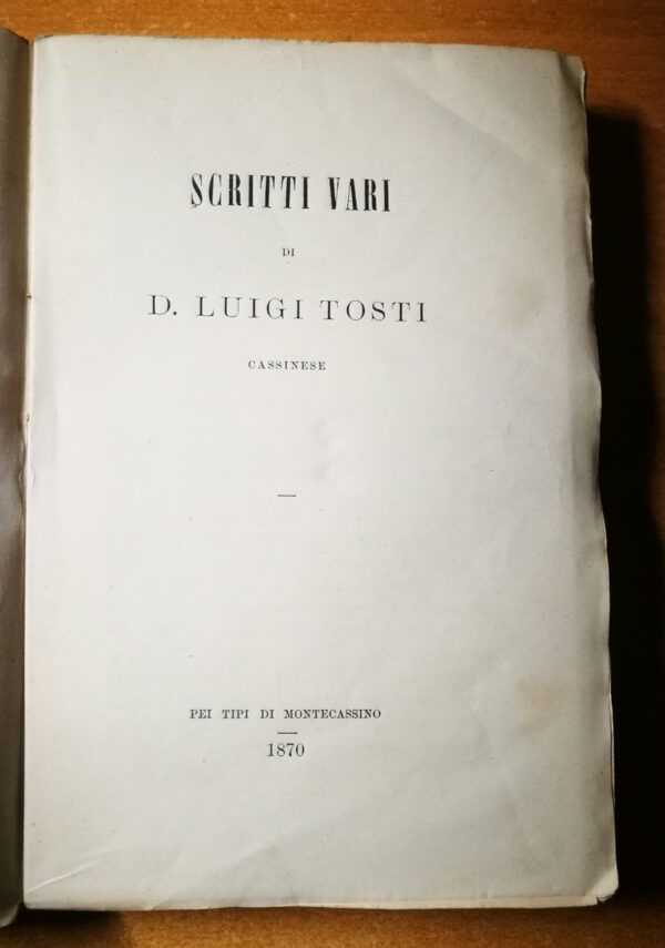 Scritti vari di Luigi Tosti cassinese - immagine 2