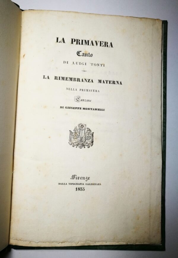 La Primavera. Canto. La Rimembranza Materna della Primavera. Canzone
