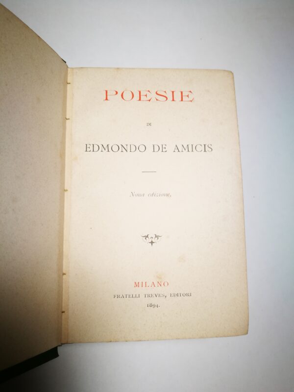 De Amicis Edmondo - Poesie - immagine 2
