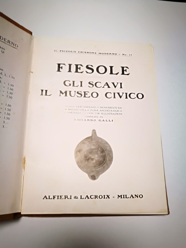Edoardo Galli - FIESOLE gli Scavi, il Museo Civico - prima edizione - immagine 4