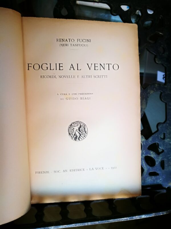 Renato Fucini (Neri Tanfucio) - Foglie al vento. - immagine 2