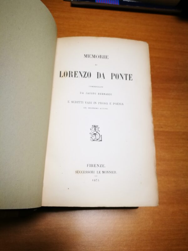 Memorie di Lorenzo Da Ponte compendiate da Jacopo Berardi - immagine 2