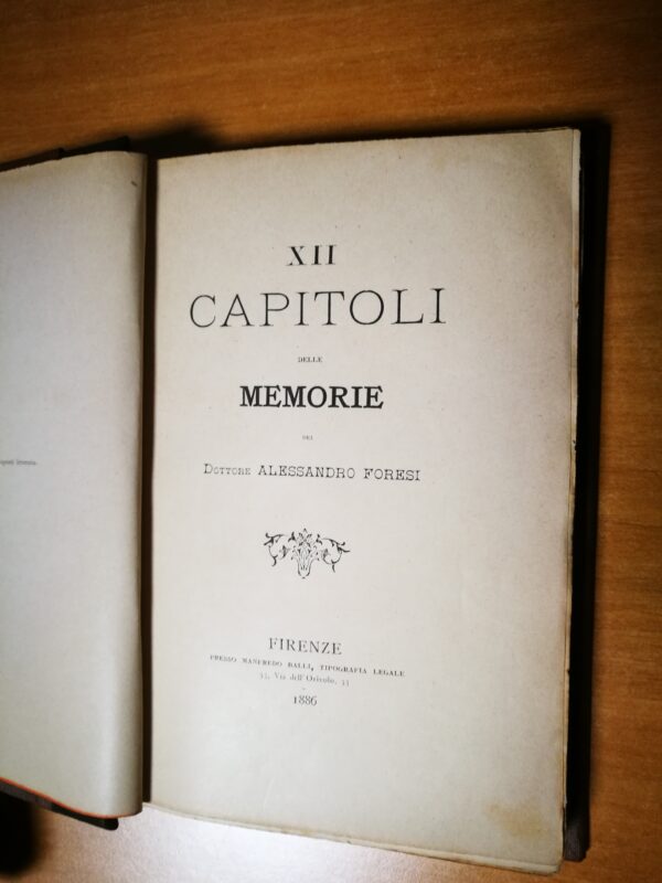 XII Capitoli delle memorie del Dottore Alessandro Foresi - immagine 2
