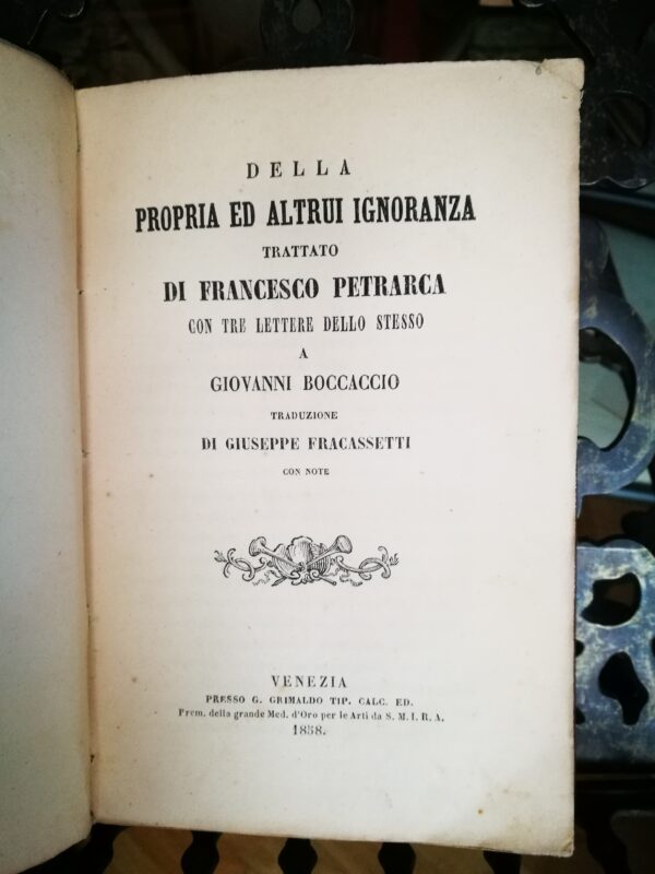 Della propria ed altrui ignoranza Trattato di Francesco Petrarca - immagine 2