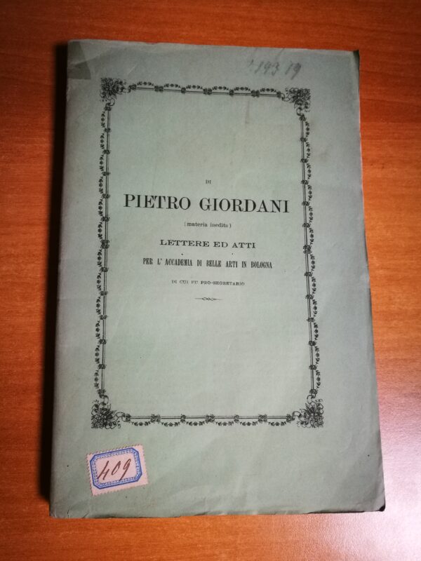 Luciano Scarabelli - Di Pietro Giordani Lettere ed Atti