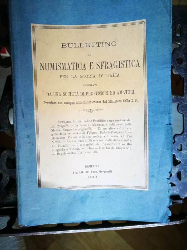 Bullettino di Numismatica e Sfragistica per la Storia d’Italia