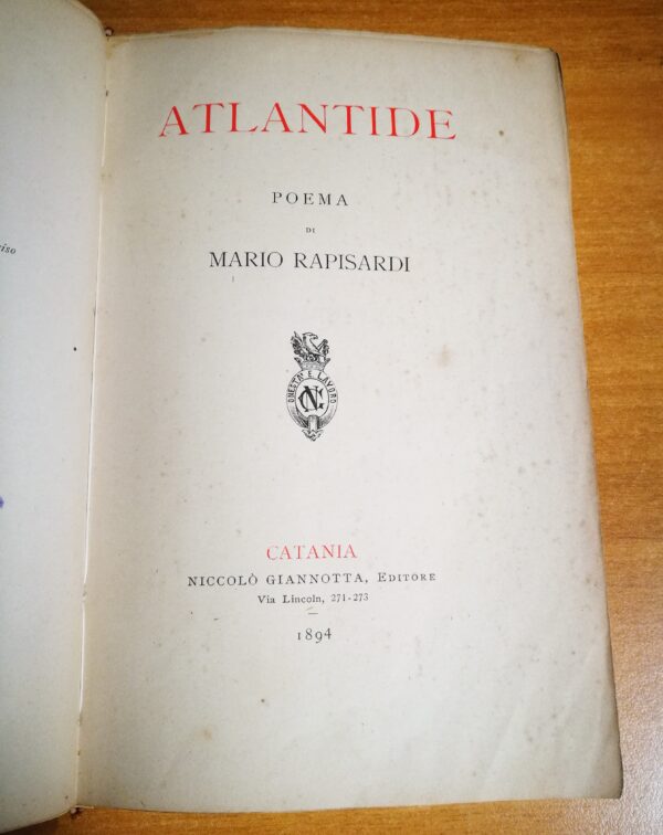 Mario Rapisardi -  Atlantide