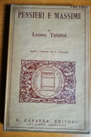 Leone Tolstoi Pensieri e Massime