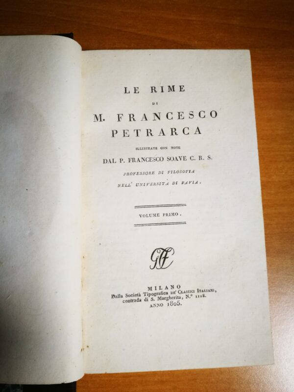 Le rime di M. Francesco Petrarca illustrate con note dal P. Francesco Soave - immagine 5