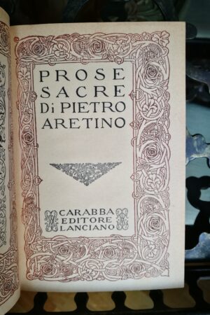 Pietro Aretino - Prose sacre