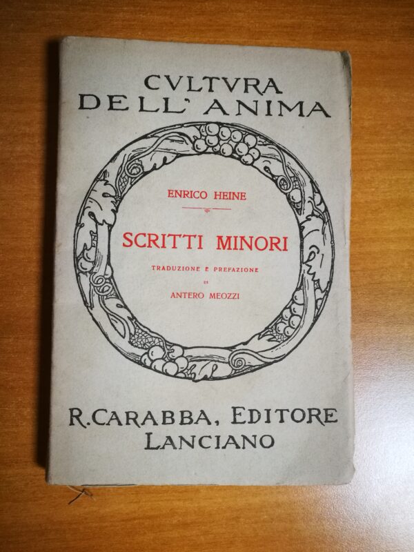 Scritti minori Traduzione e prefazione di Antero Meozzi - “Cultura dell’Anima N. 81”