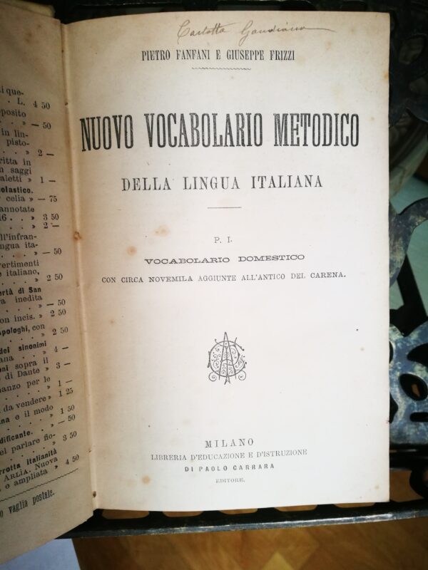 Pietro Fanfani e Giuseppe Frizzi - Nuovo vocabolario metodico della lingua italiana - immagine 3