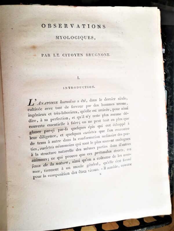 Carlo Giovanni Brugnone - Observations Myologiques