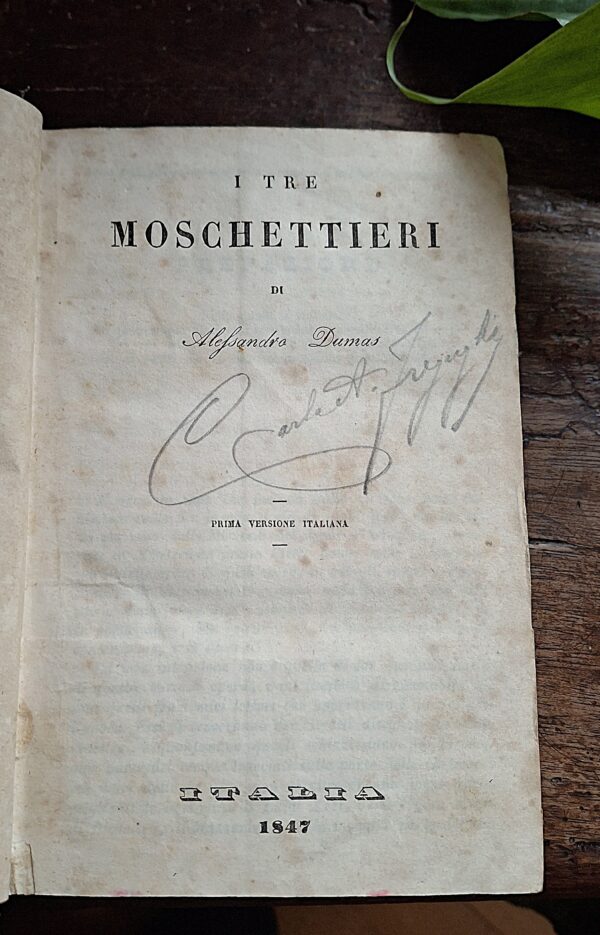 Alessandro Dumas - I tre moschettieri prima versione italiana - Italia, 1847 - immagine 2