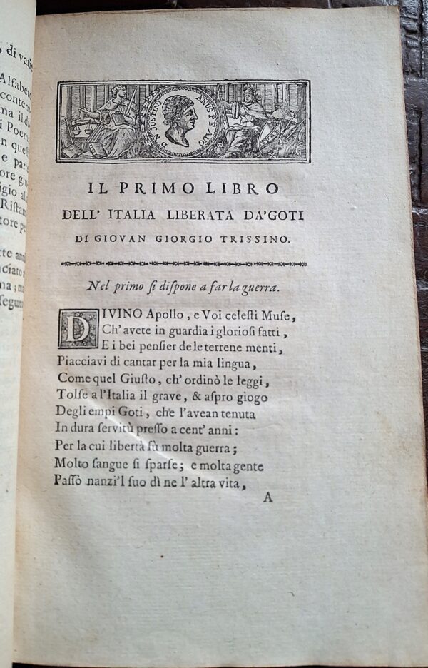 Trissino Giovan Giorgio - L’Italia liberata da Ghoti riveduta e corretta per l’Abbate Antonini - Parigi, consorzio di editori, 1779 - immagine 4