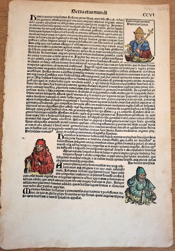 Hartmann Schedel – Liber Chronicarum – Norimberga, Anton Koberger, 1493 – Folio CCVI - immagine 3