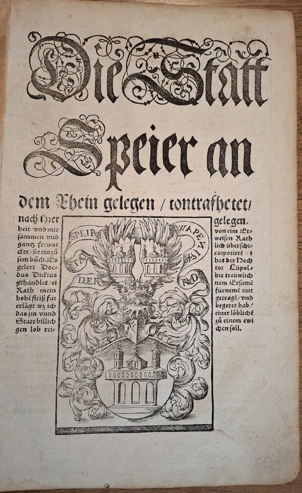 Sebastian Münster – Veduta della città di Spira (Speyer) – Cosmographia, 1578 - immagine 2
