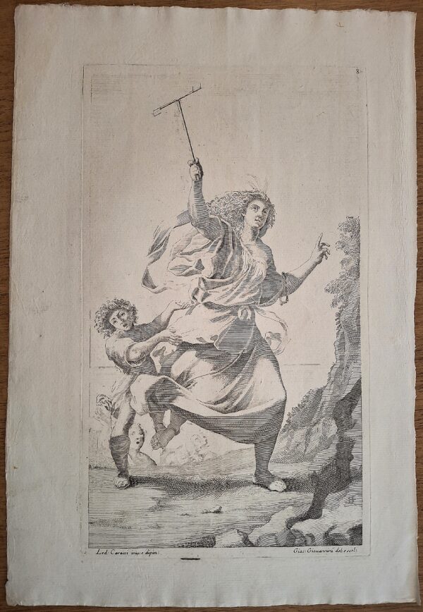Allegoria femminile con flagello e figura infantile Giacomo Giovannini (1667–1717)