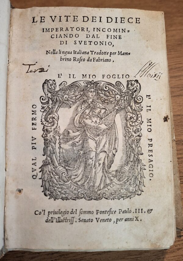 Mambrino Roseo - Le vite dei diece imperatori - In Venetia, per Michiel Tramezzino, 1544 - immagine 3