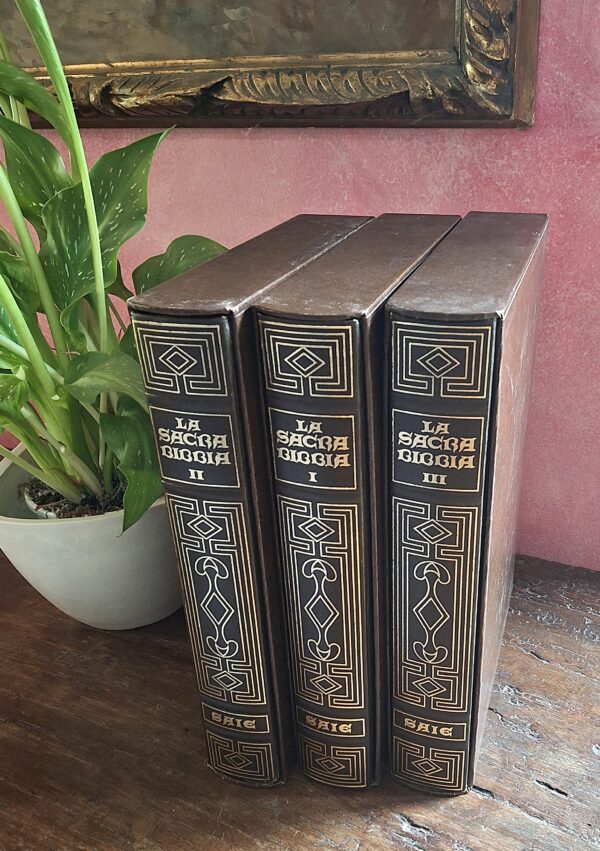 La Sacra Bibbia - Illustrata con LA BIBLE DE SENS e Nuovo Testamento Cristoforo De Predis - Editrice SAIE, 1985
