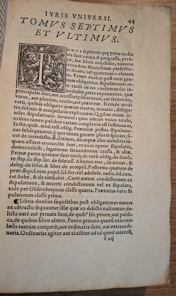 Johannes Drosaeus - Iuris Universi Iustinianea methodus Cicerone – 1545, Prima Edizione - immagine 8