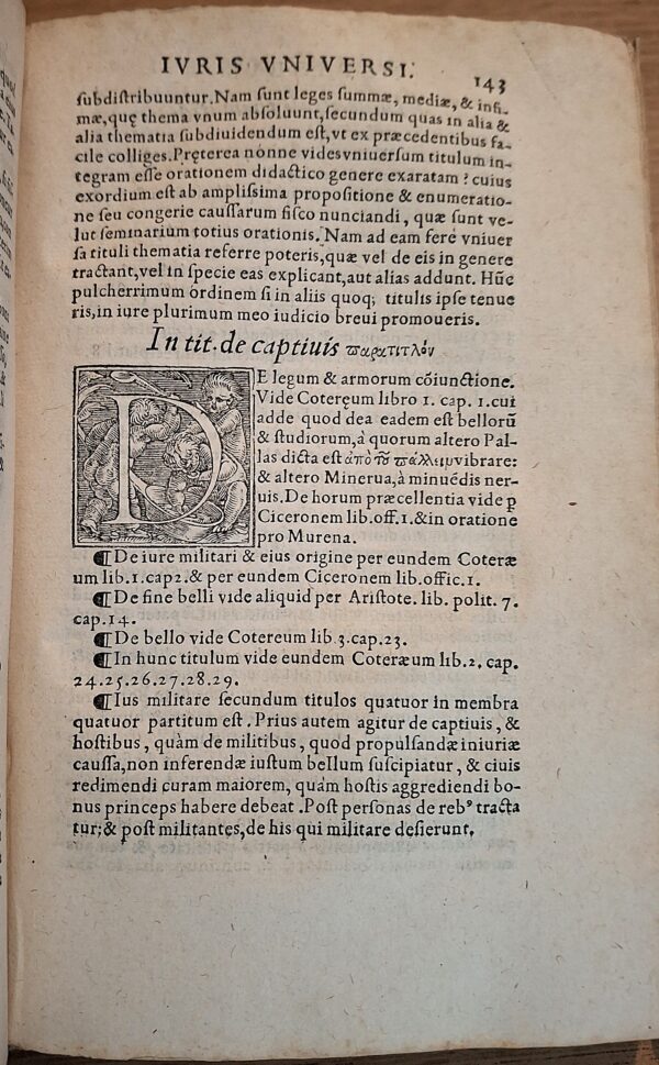 Johannes Drosaeus - Iuris Universi Iustinianea methodus Cicerone – 1545, Prima Edizione - immagine 9