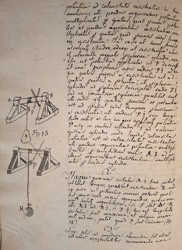 Manoscritto scientifico illustrato in latino – Trattato di fisica sperimentale - Biblioteca della Corte Medicea - immagine 8