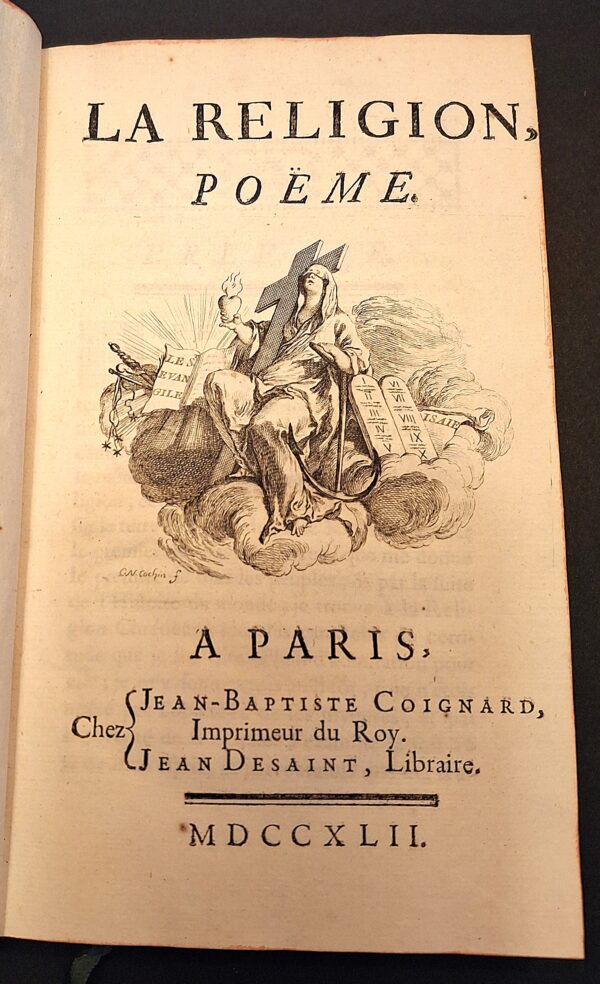 La Religion, poème - Paris, Jean-Baptiste Coignard, Imprimeur du Roy / Jean Desaint, Libraire, 1742 - immagine 4