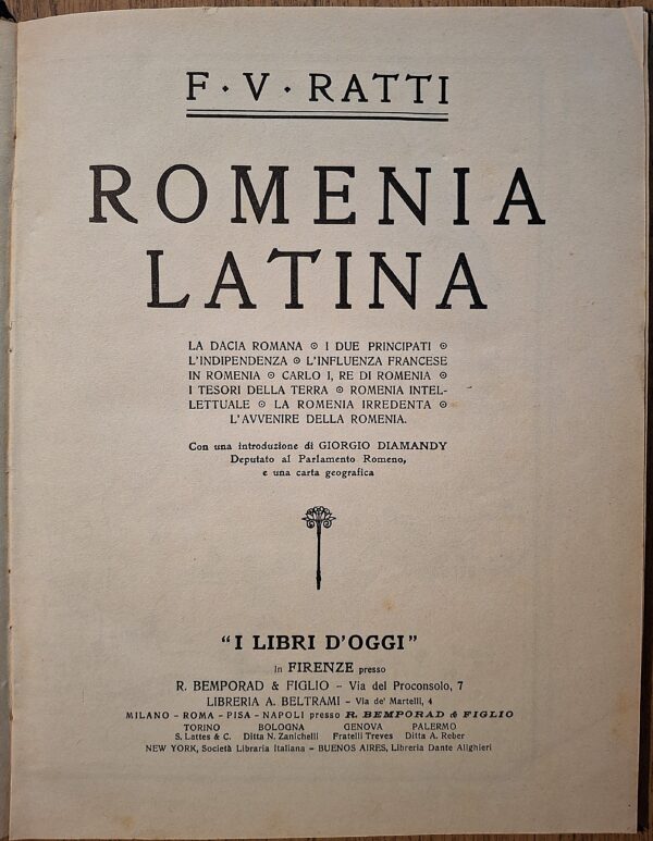 V. Ratti - Romenia Latina-  Firenze, “I Libri d’Oggi” – R. Bemporad & Figlio, s.d. [ca. 1918] - immagine 4