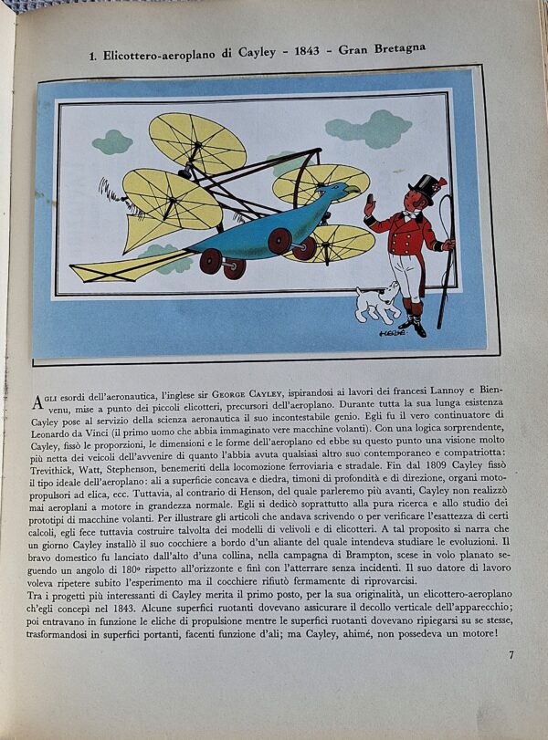 Hergé – L’aviazione dalle origini al 1914 - Edizione speciale per la Shell Italiana – Gandus Editore, Genova 1965