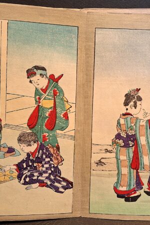 L女子遊技絵 全 – Giochi illustrati per fanciulle [Joshi Yūgi-e – Zen] Giappone, periodo Meiji (circa 1880–1890)