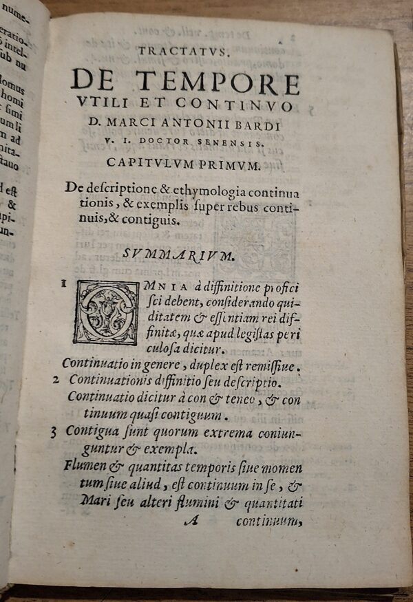 Marcantonio Bardi - Tractatus de tempore utili et continuo - Venetiis, apud Ioannem Antonium Bertanum, 1573 - immagine 7