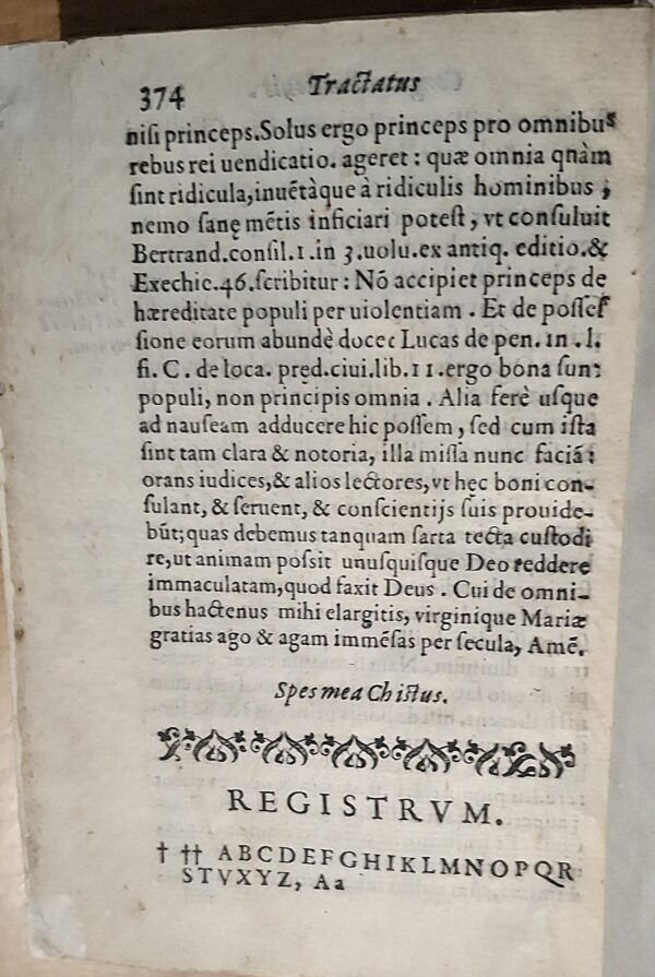 [Attribuito a Petrus Rebuffus]  Tractatus de Decimis - Venezia, Christophorum Zannettum, 1575 - immagine 6