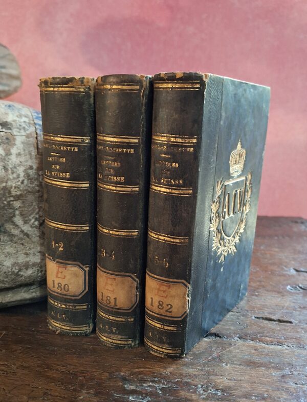 Raoul-Rochette (Jean-Baptiste Louis Georges). Lettres sur la Suisse, écrites en 1819, 1820 et 1821. Paris, Nepveu,1823. - immagine 12