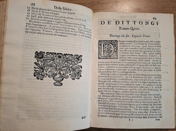 Benedetto Buommattei - Della lingua toscana - Firenze, Stamperia di S.A.R. Jacopo Guiducci e Santi Franchi, 1714 - immagine 8