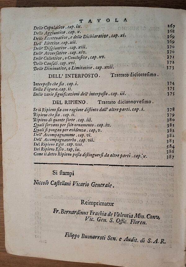 Benedetto Buommattei - Della lingua toscana - Firenze, Stamperia di S.A.R. Jacopo Guiducci e Santi Franchi, 1714 - immagine 2