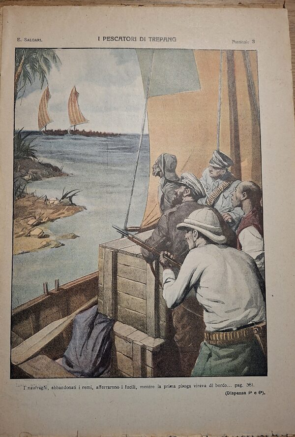 Emilio Salgari - I pescatori di trepang - Casa Editrice Sonzogno – Milano - (Anni 20?) - immagine 3