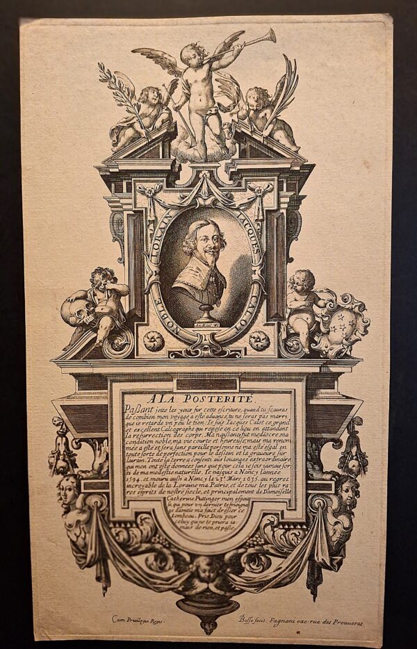 Alla Posterità – Ritratto di Jacques Callot per Abraham Bosse (francese, Tours 1602/04–1676 Parigi)