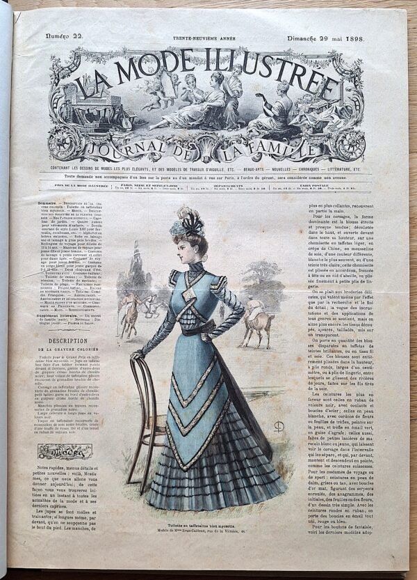 La Mode Illustrée. Journal de la Famille – Raccolta di 20 numeri dell’Anno 1898 - Paris, 1898 - immagine 3