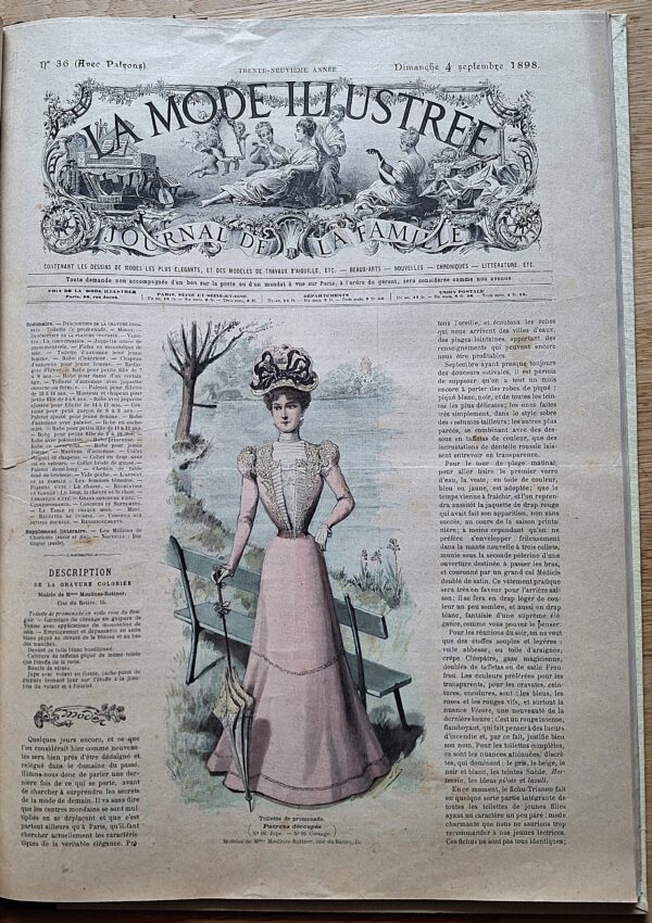 La Mode Illustrée. Journal de la Famille – Raccolta di 20 numeri dell’Anno 1898 - Paris, 1898