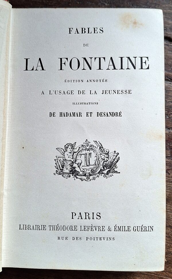 Jean de La Fontaine – Fables - Illustrations de Hadamar et Desandré - Paris, Librairie Théodore Lefèvre & Émile Guérin, [1887 ca.] - immagine 4