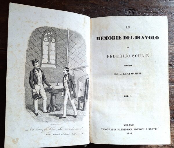 Frédéric Soulié - Le Memorie del Diavolo - versione dal francese di Luigi Masieri - Milano, Tipografia Patriottica Borroni e Scotti, 1848 - immagine 4